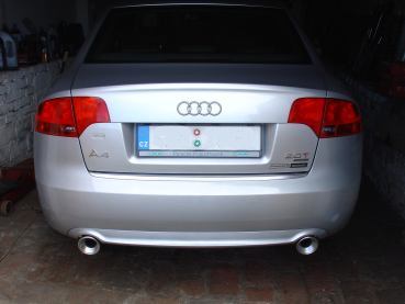 Audi A4 2.0TFSI Quattro Powered by Sportmotor - chiptuning na 184 kW, sportovn filtr K&N, kompletn nerezov sportovn vfuk od katalyztoru, s koncovkami 100 mm